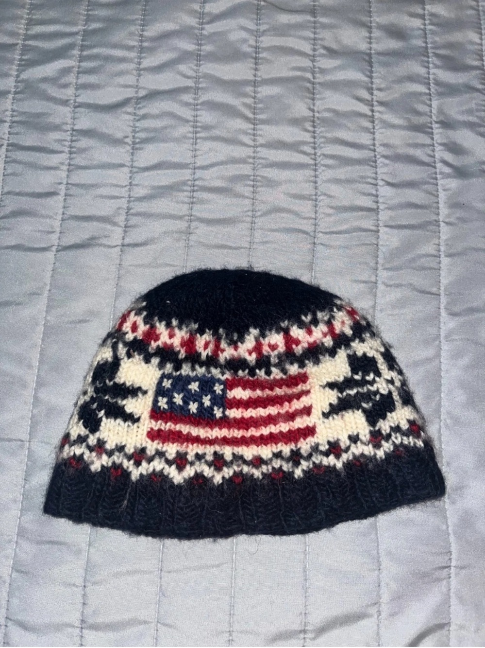 Vintage Ralph Lauren Wool Beanie USA Flag
